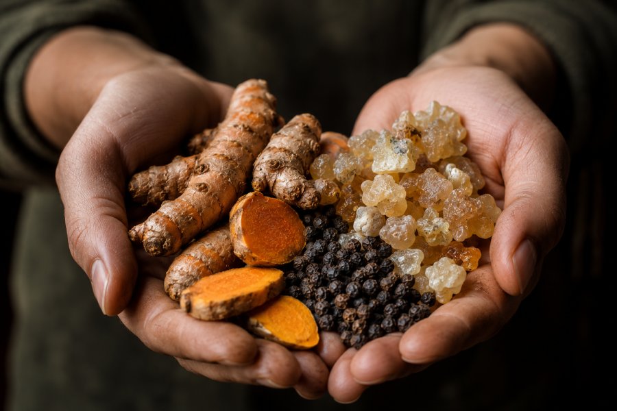 Turmeric, boswellia and black pepper botanical extracts